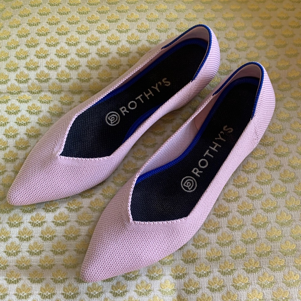 Rothy’s The Point Pink Flats Size 6.5